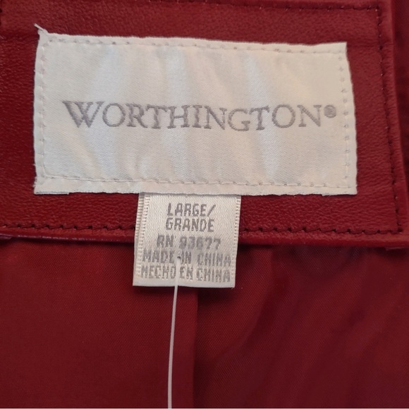 Ladies Genuine Leather Red Jacket - Picture 4 of 8